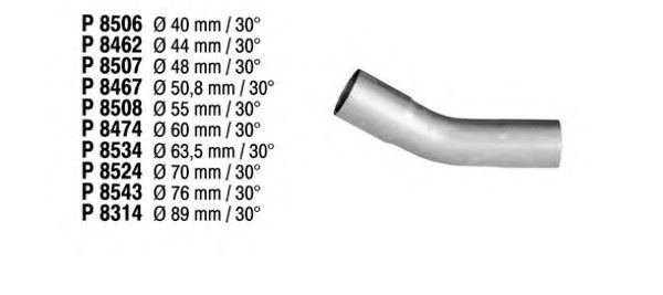 FENNO P8524 Exhaust Pipe, universal